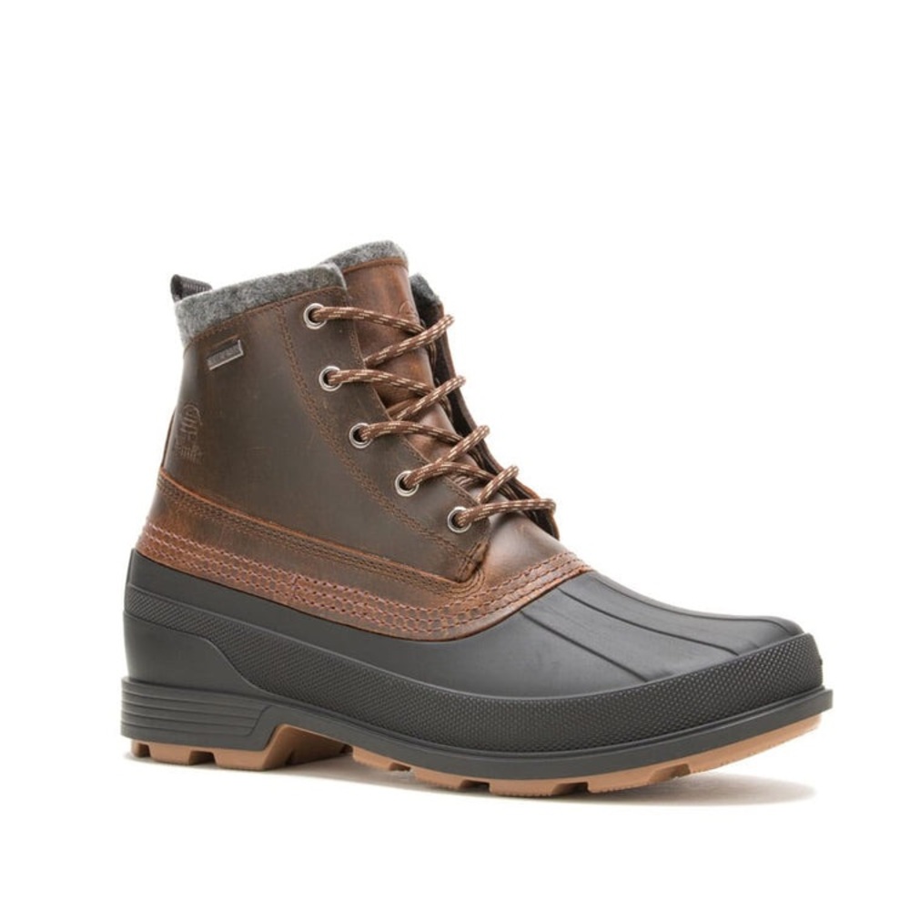 Kamik Lawrence Brown and Black Rain & Snow Boots, Chocolate, Men’s Size 12